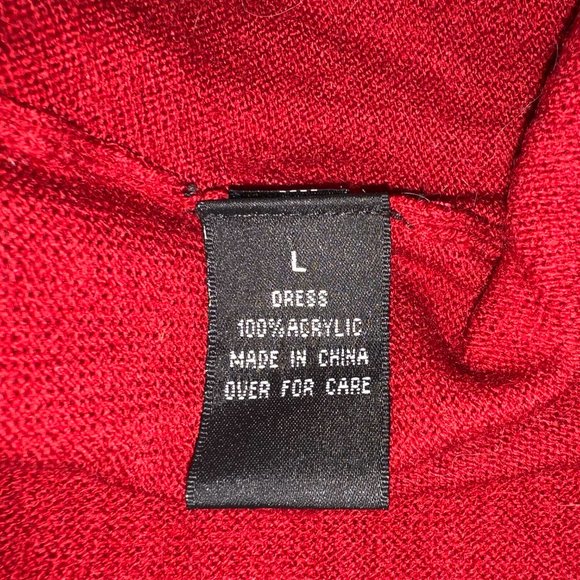 Alyx Red Rust Sweater Dress with X detail stitching size L - Picture 6 of 6